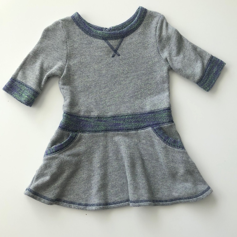 Gray 3/4 sleeve sweatshirt dress!